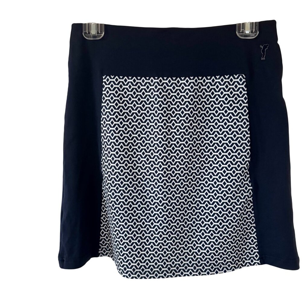 Golfino Womens Navy and White Geometric Pattern Golf Skirt Skort Size 6